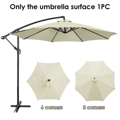 Replacement Fabric Parasol Garden Sun Umbrella Canopy Cover 2m 2.7m 3m 6 / 8 Arm • £10.99