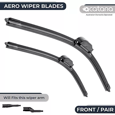 Wiper Blades For Volkswagen Passat B7 2012 - 2014 Pair 24 + 19  Front Windscreen • $28.90