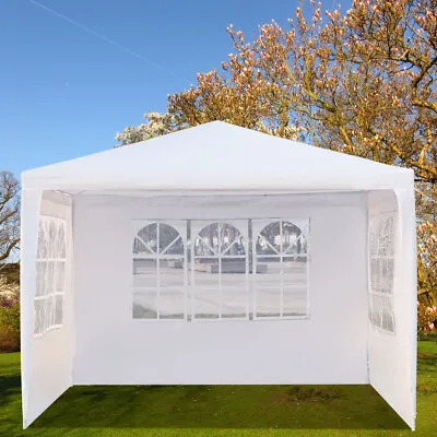 3x3M Heavy Duty Gazebo Marquee Strong Waterproof Garden Patio Party Tent 3 Sides • £37.99