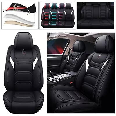 Car Seat Covers 5-Seats For Volkswage Leather Cushion Protection MH73 Black • $109