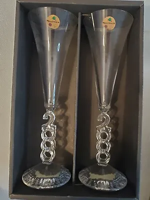 £28.10 • Buy Cristal D' Arques Millennium Champagne Toasting Flute Set 2000 New In Box