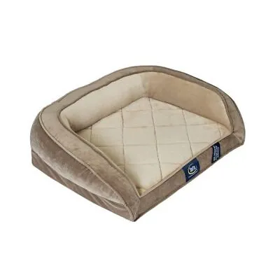Serta Quilted Gel Memory Foam Ortho Dog Bed Small Brown • $34.97