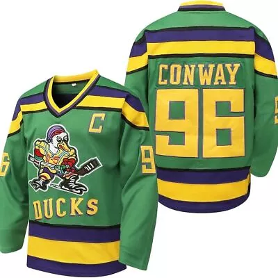 Mighty Ducks Jersey Movie Ice Hockey Jersey XXL Charlie Conway #96 NEW! • $25.60