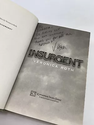 Insurgent Signed Copy! Veronica Roth INSURGENT SIGNED Autographed By Author • $47.97
