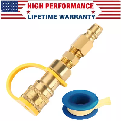 3/8 Inch LP Gas Propane Hose Natural Gas Quick Connect Fittings Disconnect Kit • $15.89