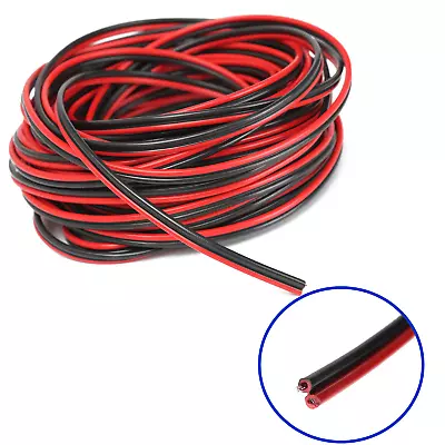 10m Loudspeaker Cable Red & Black 0.5mm Speaker Wire For Home Hi-Fi & Car Stereo • £3.19