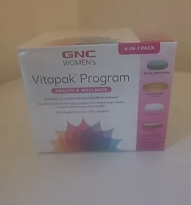 GNC Women's Vitapak Program Health & Wellness 4 In 1 Pack 30 Day Exp 3/2024  • $5.99