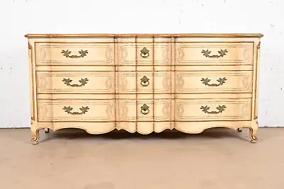 John Widdicomb French Provincial Louis XV Triple Dresser Or Credenza 1950s • $3295