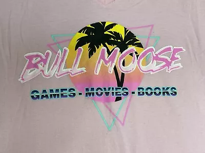 Bull Moose T Shirt Size XL Pink V Neck Entertainment Destination Graphic Tee • $15