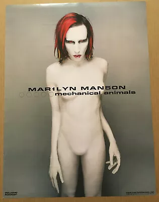 MARILYN MANSON Rare 1998 PROMO POSTER Of Mechanical CD NEVER DISPLAYED 18x24 USA • $34.99