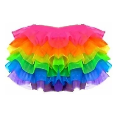 Kids Ladies 3 Layers Halloween Tutu Skirt Ballet Dance Fancy Dress Hen Party • £8.92