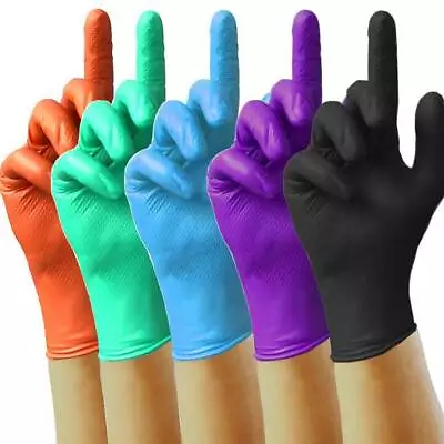 Pink Black Purple NITRILE DISPOSABLE GLOVES POWDER LATEX FREE TATTOO MECHANIC • £8.99