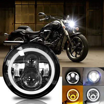 7''inch LED Headlight DOT For Yamaha V-Star XVS 650 950 1100 Classic Stryker • $49.99