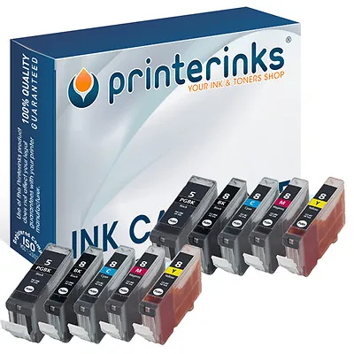 PGI-5BK And  CLI-8BK/Y Compatible Ink For Canon Pixma MP600 MP600R - 10 Pack • £10.79