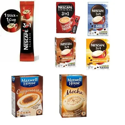 £3.79 • Buy  NESCAFE Coffee Sachets ~ Latte ~ Mocha ~ Cappuccino ~ STARBUCKS ~ Maxwell House