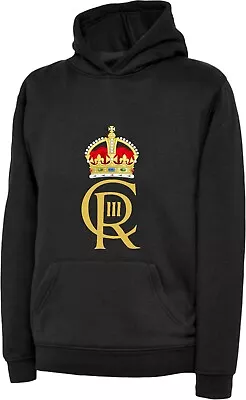 King Charles III Hoodie Royal Cypher CIIIR Britain Union Jack CORONATION UK Top • £19.99