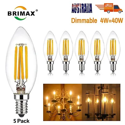 5X LED E14 Bulbs Light 4W 6W E14 Warm White Energy Saving Vintage Filament Bulbs • $18.99