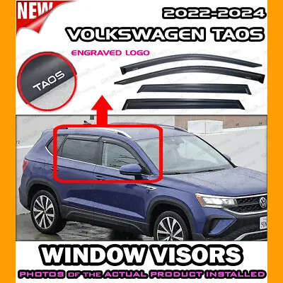 WINDOW VISOR For 2022 → 2024 Volkswagen Taos / DEFLECTOR VENT SHADE RAIN GUARD • $55.98