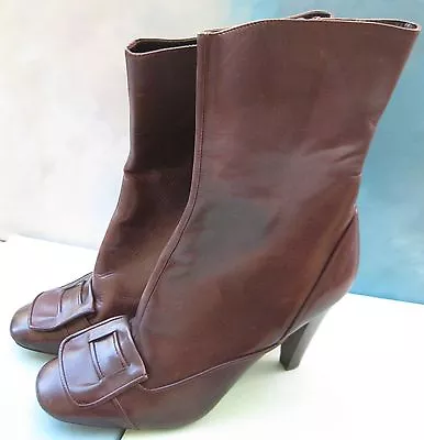 MAXSTUDIO Angelo Brown Mid Shaft Leather Boot Wms 8.5 NWT $249 • $49.99