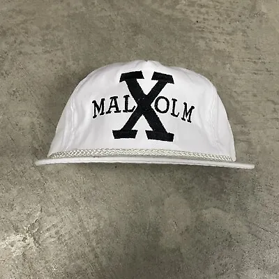 Vintage 90s Malcolm X Strapback Hat Hop Hop Rap NOS Deadstock • $74.99