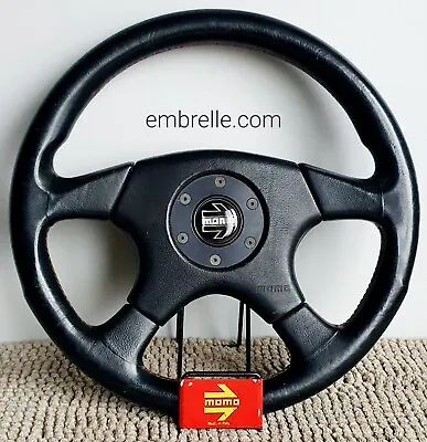 MOMO Leather Steering Wheel 360 Mm Ghibli BMW E30 Mazda Miata Toyota Mercedes • $329.99