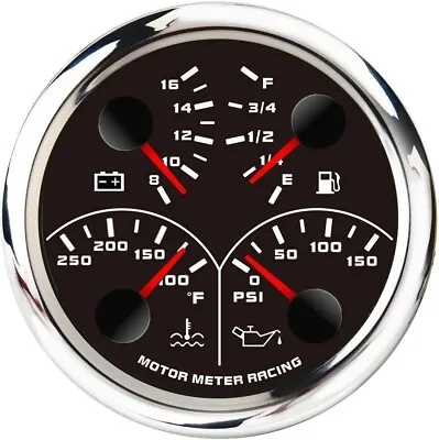 W PRO 85mm Multi-Function Water Temp °F Oil Pressure PSI Fuel Level 240-33 Volt • $67.44