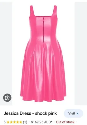 City Chic Xs Dress Jessica Shock Pink Plus Size 14 • $90