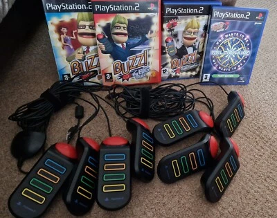 £25 • Buy 8 Buzz Controllers Inc 4 Games Bundle PS2 - Playstation 2
