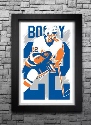 MIKE BOSSY Art Print/poster NEW YORK ISLANDERS FREE S&H! JERSEY D8 • $11.99