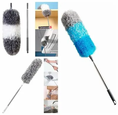£8.99 • Buy Extendable Handle Feather Duster 245cm Long Telescopic Magic Static Brush Choice