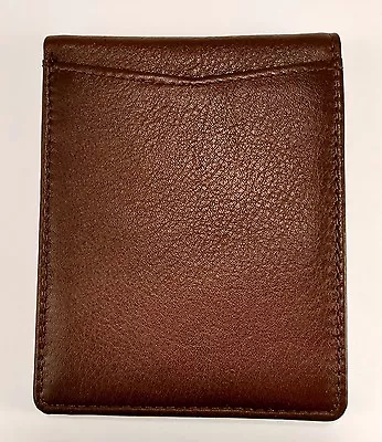 CLOSEOUT - Quality BROWN Nappa Leather Men's Bi-Fold Slim / Mini Wallet - RFID • $13.99