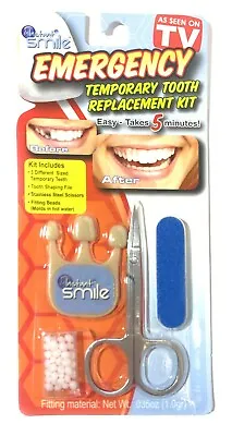 Instant Smile Emergency Temporary Fake Tooth Replacement Kit Dark Natural Shade • $7.99