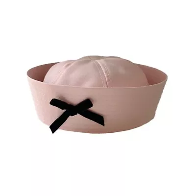 Ladies Girls Sweet Sailor Hat Cute Yacht Captain Bowknot Cap Cosplay Accessories • $15.32