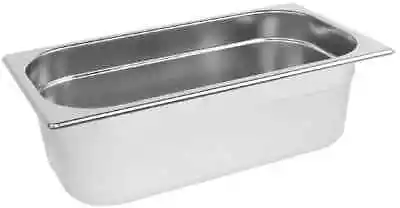 £13.49 • Buy Stainless Steel Gastronorm Pan 1/3 100mm &lids Tray Bain Marie Food Pot Lid
