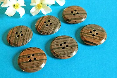 178C/Stunning Buttons High Needlework   Wood   Lot 6 Buttons Period Vintage • $3.17