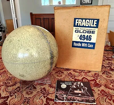 Vintage Rand McNally 1969 Lunar Moon Globe 12  With Stand New In Box Orig Manual • $215
