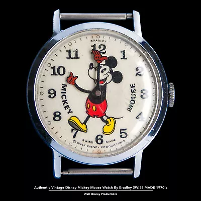 Authentic Disney Mickey Mouse Watch / Bradley Swiss Made / Requires Maintenance • $3.25