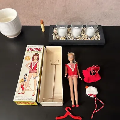 Vintage 1963 Mattel Skipper Doll Blonde Original Box 0950 Barbies Little Sister • $99.99