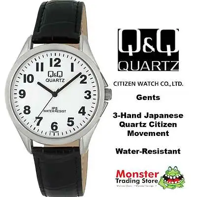 Aussie Seller Gents Leather Band Watch Citizen Made C192j304 12-month Warranty • $49