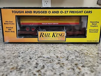 Mth Rail King 30-7632 Union Pacific Flat Car With Trailer  • $23