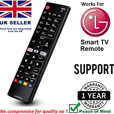 LG REMOTE CONTROL REPLACEMENT THAT WORKS WITH ALL LG TV MODELS NEW/OLD UK Stock • £3.99