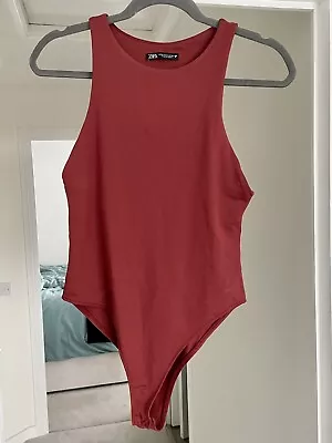 £4.99 • Buy Women’s Zara Red Halter Neck Bodysuit Medium