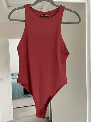 £4.99 • Buy Women’s Zara Red Halter Neck Bodysuit Medium