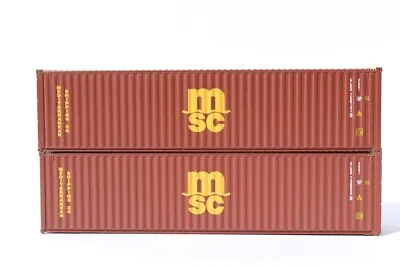 JTC Model Trains 405140 N MSC MEDU 40' Corrugated Side Containers (Pack Of 2) • $21.95