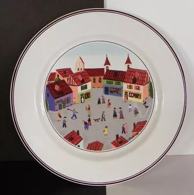 Villeroy & Boch DESIGN NAIF Salad Plate Country Scenes OLD VILLAGE SQUARE #4 • $14.89