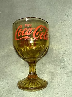 VINTAGE Enjoy COCA COLA COKE Float Beer Goblet Glass 6  1970s 1980s  • $7.95