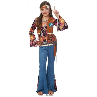 Hippie Costume Kids 60s 70s Halloween Fancy Dress • $24.10