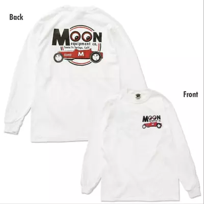 Men's Mooneyes Moon Equipped Red Roadster White Long Sleeve T-Shirt MQTL166WH • $39.99