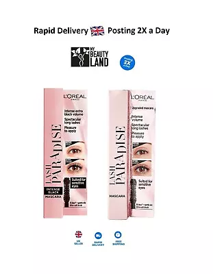 L'Oreal Paris Lash Paradise Volumising Mascara *Boxed* – Black Or Intense Black • £9.49