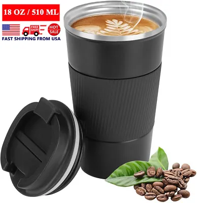 $16.96 • Buy Travel Mug Insulated Coffee Cup Leakproof Lid Vacuum Stainless Double Wall 18oz